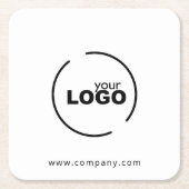 Dessous-de-verre Carré En Papier Logo professionnel moderne (Devant)