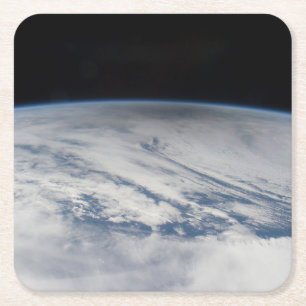 Dessous-de-verre Carré En Papier L'Ombre De La Lune S'Étend Sur Le Pacifique Nord. 