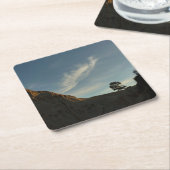 Dessous-de-verre Carré En Papier Lone Torrey Pine Californie Sunset Paysage (Incliné)