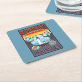 Dessous-de-verre Carré En Papier Long Beach, WashingtonTravel (Incliné)