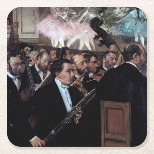 Dessous-de-verre Carré En Papier L'Orchestre à l'Opéra, Edgar Degas (Devant)