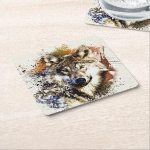 Dessous-de-verre Carré En Papier Loup