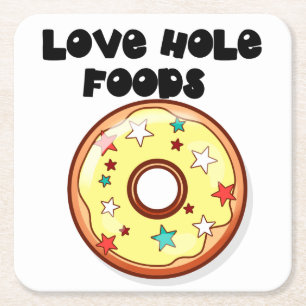 Dessous-de-verre Carré En Papier Love Hole Foods