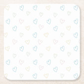 Dessous-de-verre Carré En Papier Lovely hearts pattern - Shower Curtain - Large (Devant)