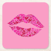 Dessous-de-verre Carré En Papier Loving Lips 01 (Devant)