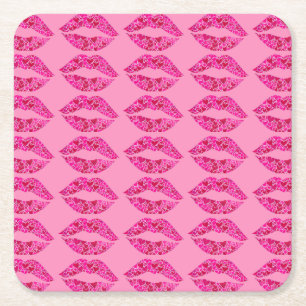 Dessous-de-verre Carré En Papier Loving Lips 01