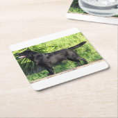 Dessous-de-verre Carré En Papier LR noir complet (Incliné)