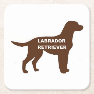 Dessous-de-verre Carré En Papier LR nom chocolat silhouette