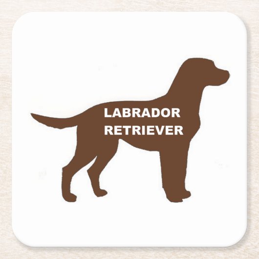 Dessous-de-verre Carré En Papier LR nom chocolat silhouette (Devant)