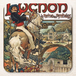 Dessous-de-verre Carré En Papier Luchon, Mucha