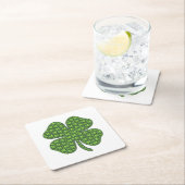 Dessous-de-verre Carré En Papier Lucky Irish Clover (En situation)