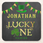 Dessous-de-verre Carré En Papier Lucky One St. Patrick's Day 1er anniversaire (Devant)