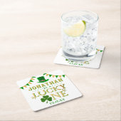 Dessous-de-verre Carré En Papier Lucky One St. Patrick's Day 1er anniversaire (En situation)