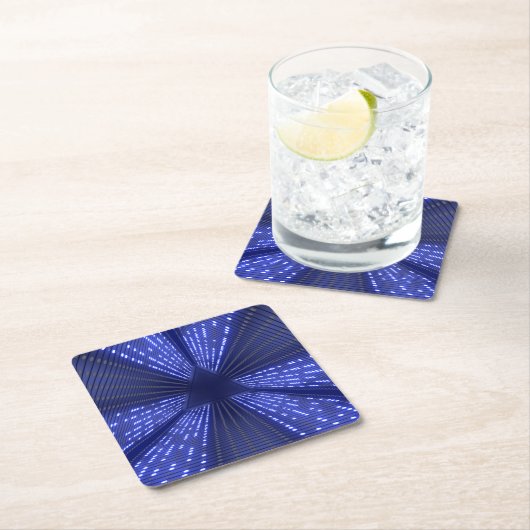 Dessous-de-verre Carré En Papier lumière brillante (En situation)