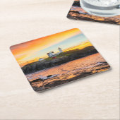 Dessous-de-verre Carré En Papier Lumière de protubérance (Incliné)