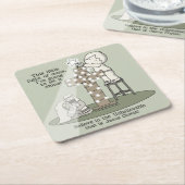 Dessous-de-verre Carré En Papier Lumière du mien (Incliné)