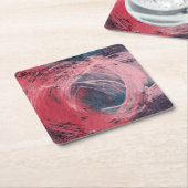 Dessous-de-verre Carré En Papier Lumière rose I (Incliné)