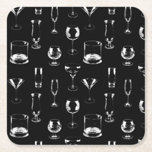 Dessous-de-verre Carré En Papier Lunettes assorties