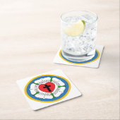 Dessous-de-verre Carré En Papier Luthers Rose (En situation)