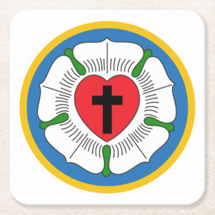 Dessous-de-verre Carré En Papier Luthers s'est levé