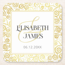 Luxueux Chic Hiver Blanc Et Or Mariage