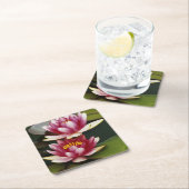 Dessous-de-verre Carré En Papier Lys d'eau hybrides (En situation)