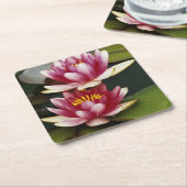 Dessous-de-verre Carré En Papier Lys d'eau hybrides (Incliné)