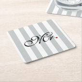 Dessous-de-verre Carré En Papier M. Husband Groom Cliquez pour Customiser des bande (Incliné)