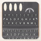 Dessous-de-verre Carré En Papier Machine Enigma (Devant)