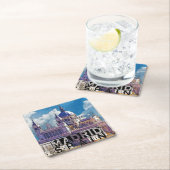 Dessous-de-verre Carré En Papier Madrid (En situation)