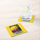 Dessous-de-verre Carré En Papier Madrid en affiche promotionnelle de voyage de (En situation)