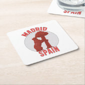 Dessous-de-verre Carré En Papier Madrid Espagne (Incliné)