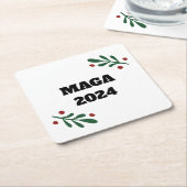 Dessous-de-verre Carré En Papier MAGA 2024 Noël (Incliné)