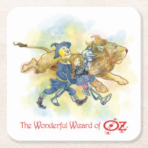 Dessous-de-verre Carré En Papier Magicien de Oz Classique série Pas d'anneaux sur m