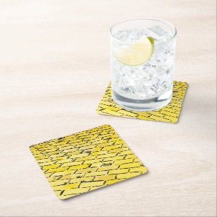 Dessous-de-verre Carré En Papier Magicien d'Oz vintage Route de briques jaunes par