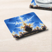 Dessous-de-verre Carré En Papier Magnifique Mandelbrot Fractal (Incliné)