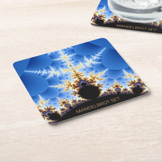 Dessous-de-verre Carré En Papier Magnifique Mandelbrot Fractal (Incliné)