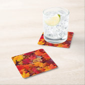 Dessous-de-verre Carré En Papier Magnifiques Feuilles d'érable (En situation)