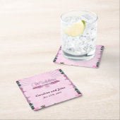 Dessous-de-verre Carré En Papier Magnifiques roses roses  (En situation)