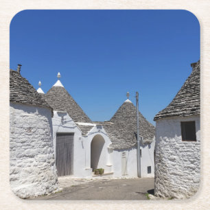 Dessous-de-verre Carré En Papier Maisons de Trulli dans Alberobello, dessous de