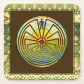 Dessous-de-verre Carré En Papier MAN IN THE MAZE paysage + votre arrière - plan (Devant)