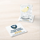 Dessous-de-verre Carré En Papier Managed Care Week 2025 - Paper Coasters (En situation)