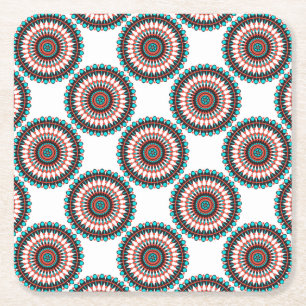 Dessous-de-verre Carré En Papier Mandala amérindienne