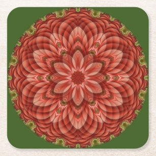 Dessous-de-verre Carré En Papier Mandala de Noël