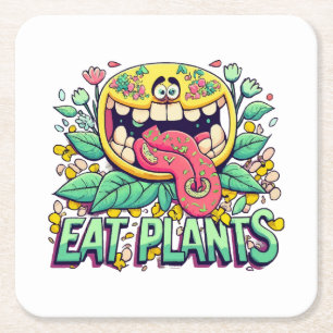 Dessous-de-verre Carré En Papier Manger Plante