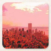 Dessous-de-verre Carré En Papier Manhattan, New York (Devant)