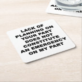 Dessous-de-verre Carré En Papier Manque de planification (Incliné)