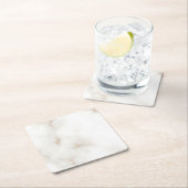 Dessous-de-verre Carré En Papier Marbre Pastel Pierre Parties scintillant Texture A (En situation)