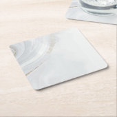 Dessous-de-verre Carré En Papier Marbre Pastel Pierre Parties scintillant Texture A (Incliné)