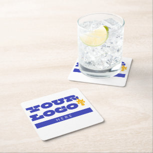 Dessous-de-verre Carré En Papier Marchandise personnalisée avec logo d'entreprise p